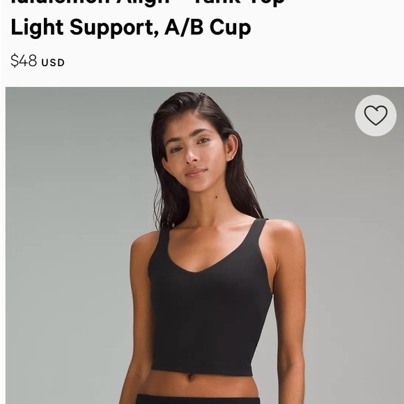 Lululemon Align Tank Light Support A/B cup. Size 4.  Lilac. Worn once. - Picture 2 of 5